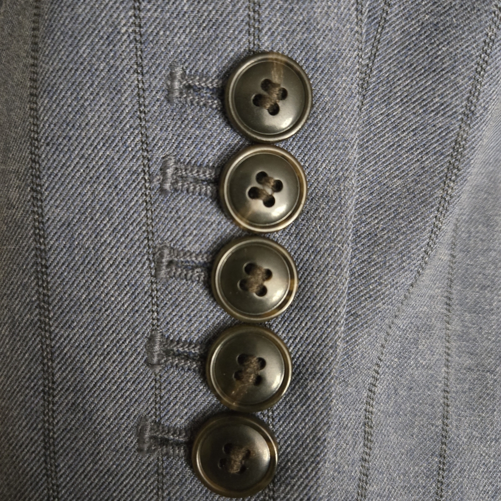 Madewell Classic Blue Yarn Dyed Pin Striped Blazer - Picture 7 of 9